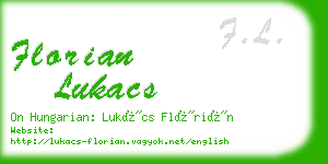 florian lukacs business card